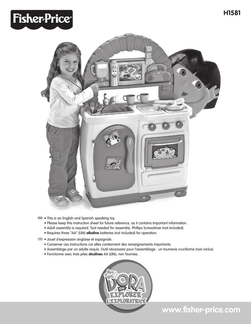 Fisher-Price DORA TALKING KITCHEN H1581 instruction sheet Fisher-Price DORA TALKING KITCHEN H1581 instruction sheet