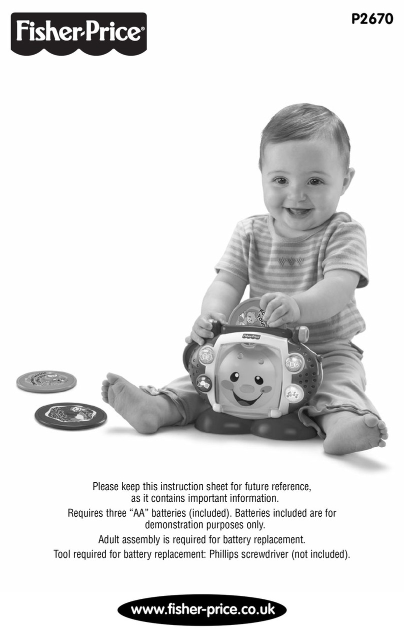 Fisher-Price P2670 instruction sheet