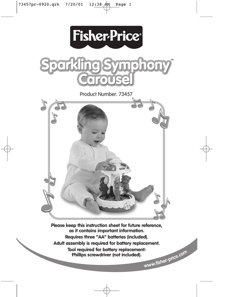 Fisher-Price SPARKLING SYMPHONY CAROUSEL 73457 instruction sheet Fisher-Price SPARKLING SYMPHONY CAROUSEL 73457 instruction sheet