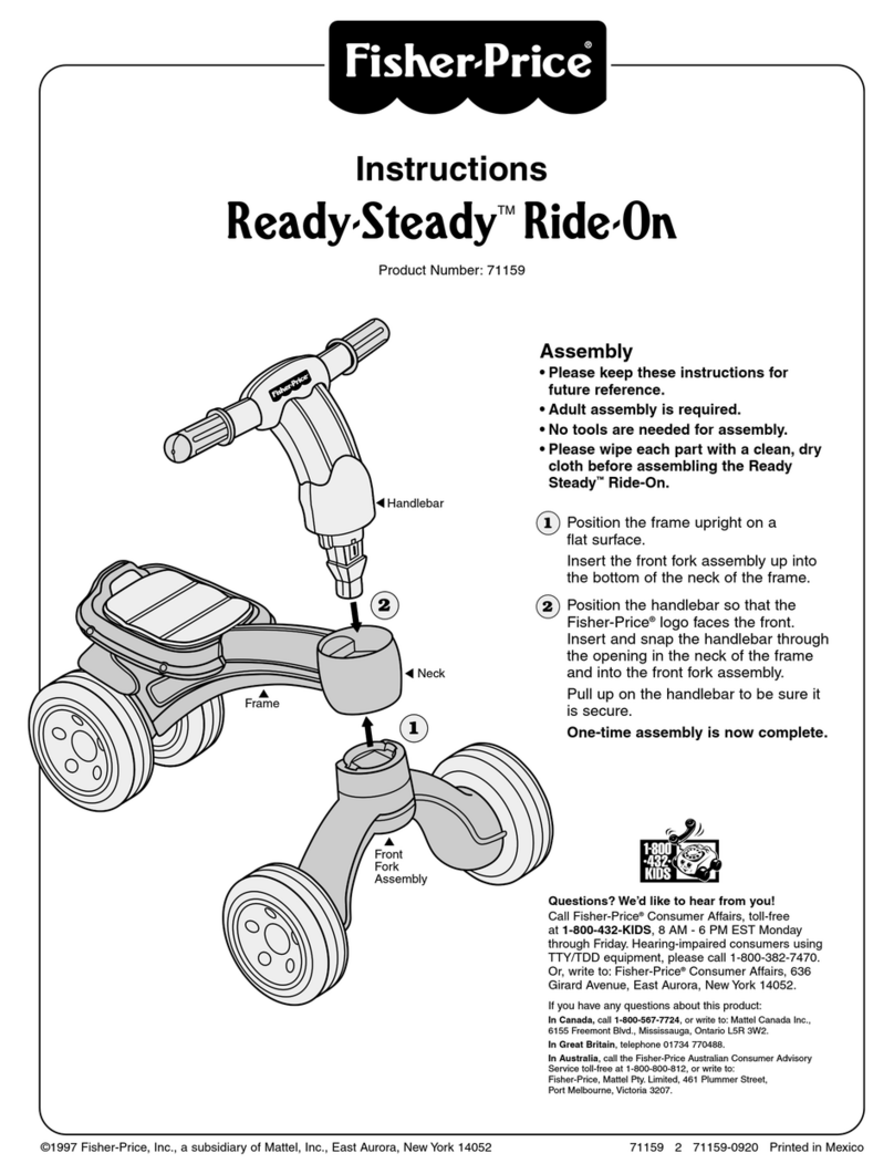 Fisher-Price READY-STEADY Ride-On 71159 instructions Fisher-Price READY-STEADY Ride-On 71159 instructions