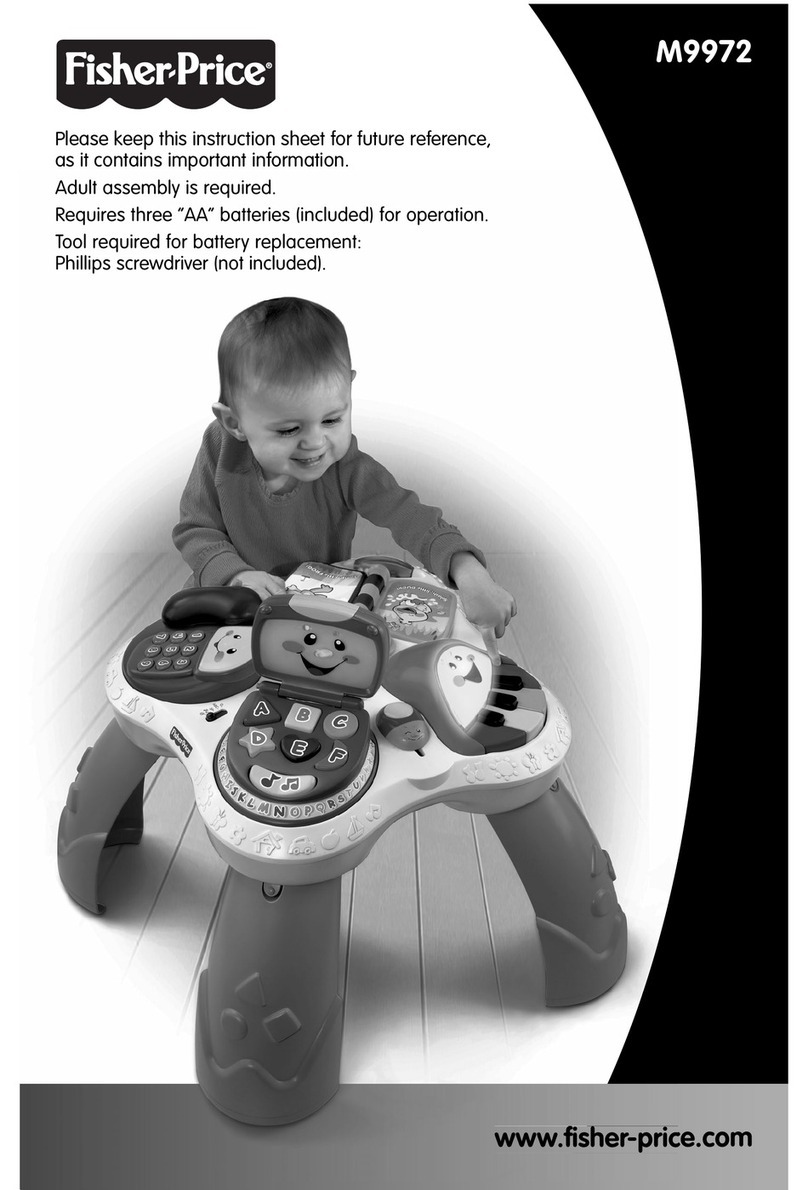 Fisher-Price M9972 instruction sheet