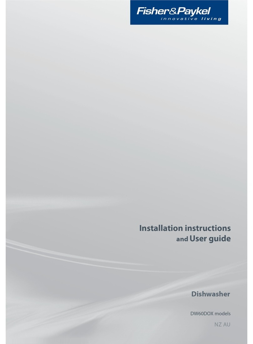 Fisher & Paykel DW60DOX Series Mounting instructions