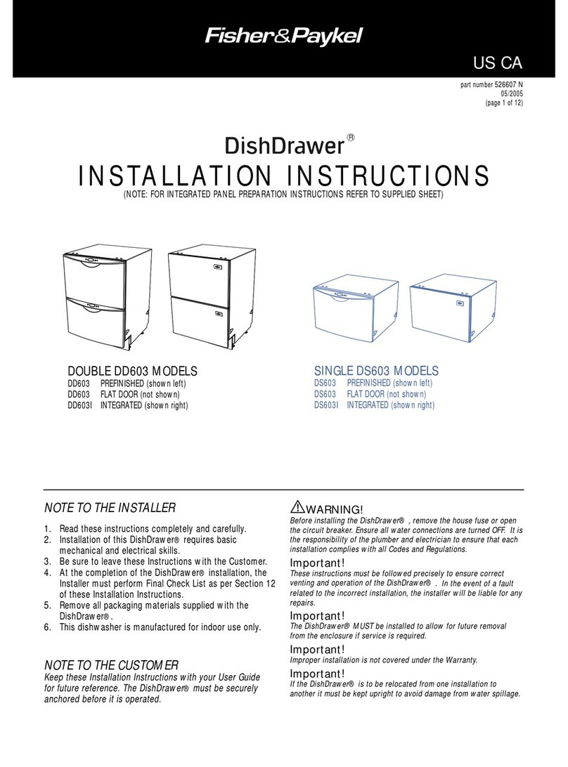 Fisher & Paykel V3 DD603 User manual Fisher & Paykel V3 DD603 User manual