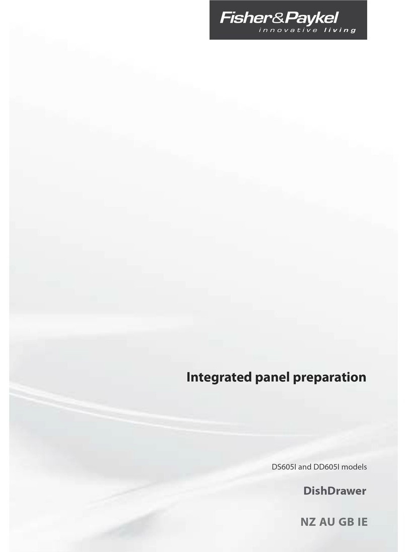 Fisher & Paykel DishDrawer DD605I Operating instructions