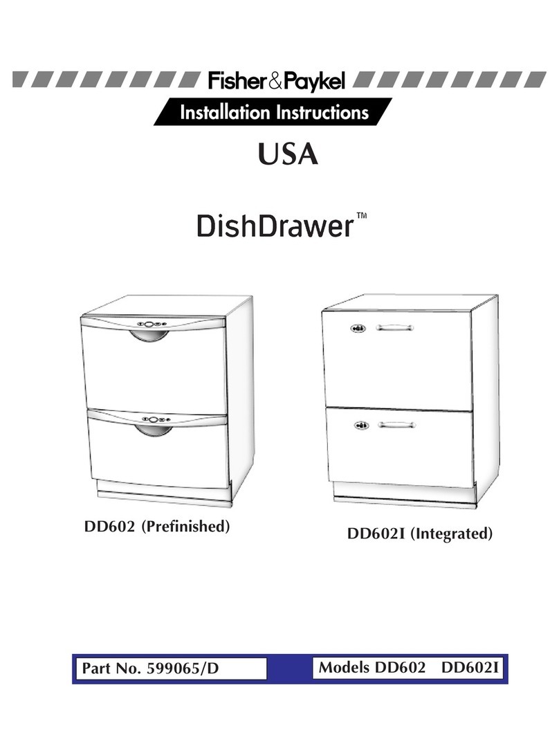 Fisher & Paykel DishDrawer DD602 installation instructions