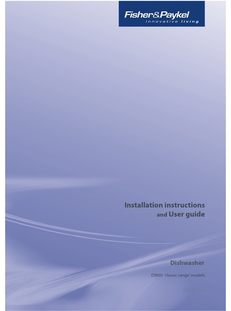 Fisher & Paykel DW60 Installation instructions and user guide