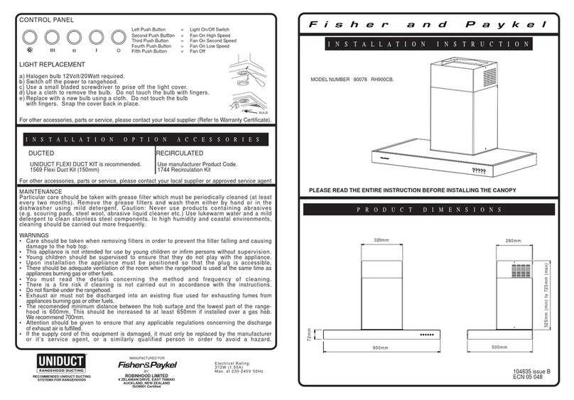Fisher & Paykel 80078 User manual