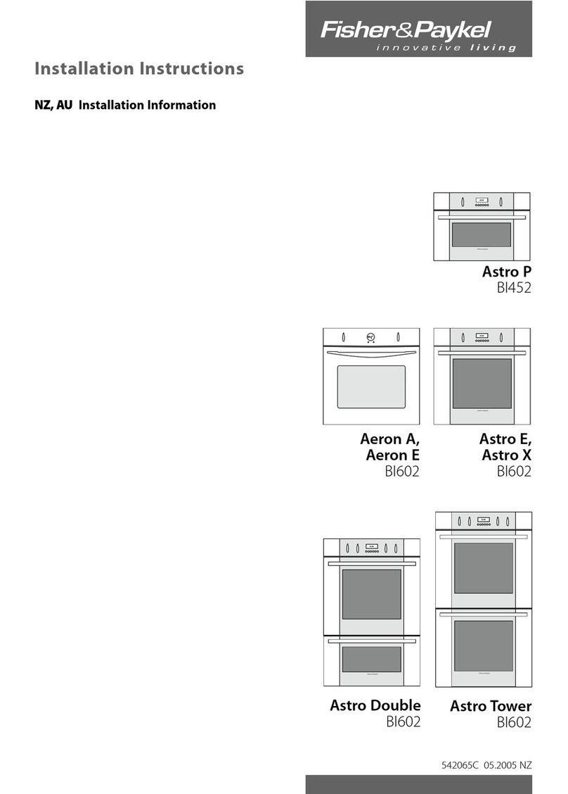 Fisher & Paykel BI602 Series installation instructions