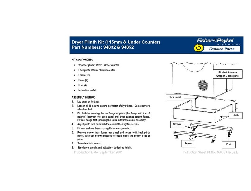 Fisher & Paykel 94832 User manual