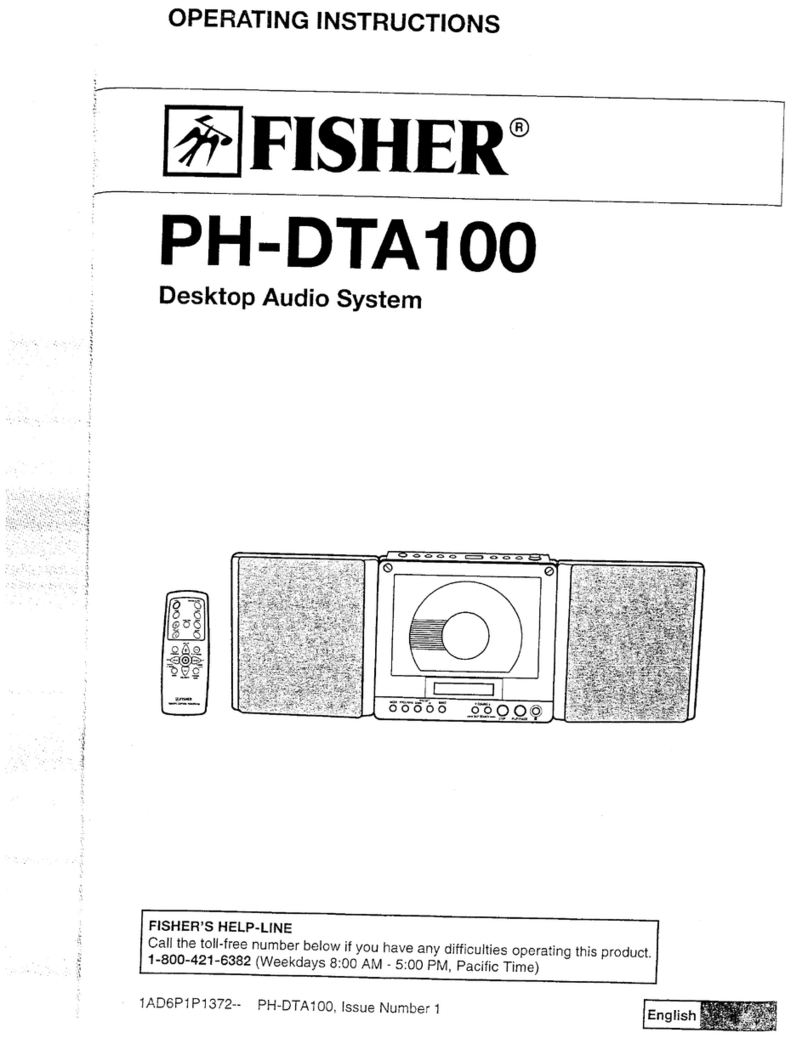 Fisher PH-DTA100 User manual Fisher PH-DTA100 User manual