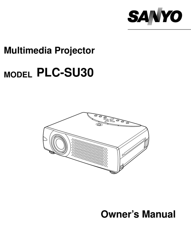 Sanyo SU30 - PLC SVGA LCD Projector User manual