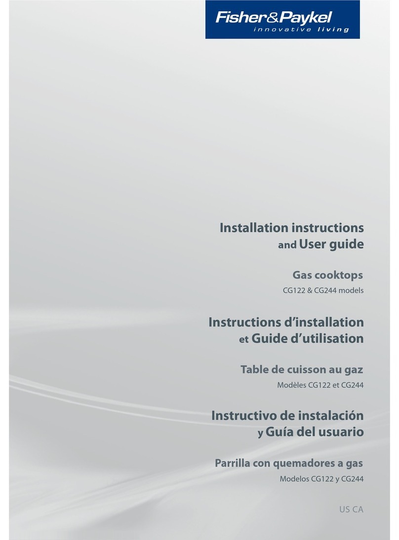 Fisher & Paykel CG122 Mounting instructions