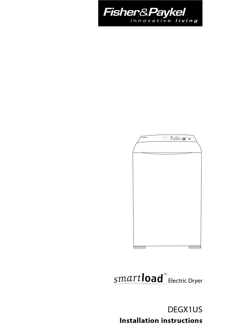 Fisher & Paykel Smartload DEGX1US User manual