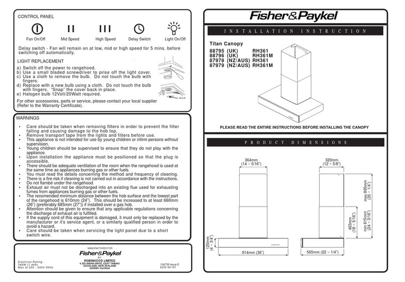Fisher & Paykel 88795 User manual