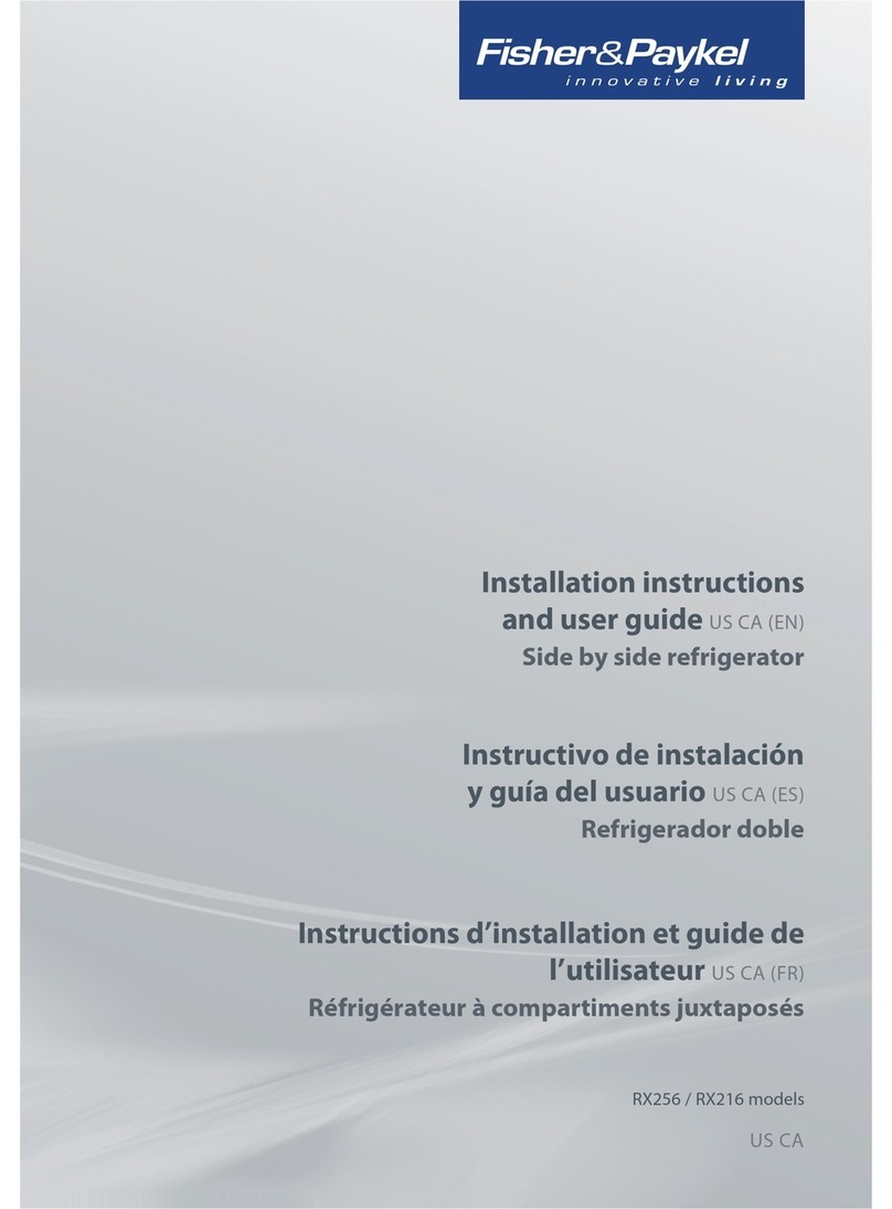 Fisher & Paykel RX216 Mounting instructions