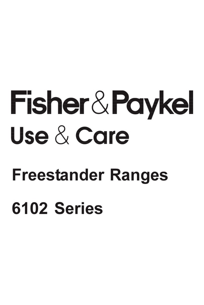 Fisher & Paykel 6102 Series Installation instructions Fisher & Paykel 6102 Series Installation instructions