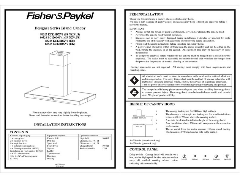 Fisher & Paykel 80327 EC120DXV1 User manual Fisher & Paykel 80327 EC120DXV1 User manual