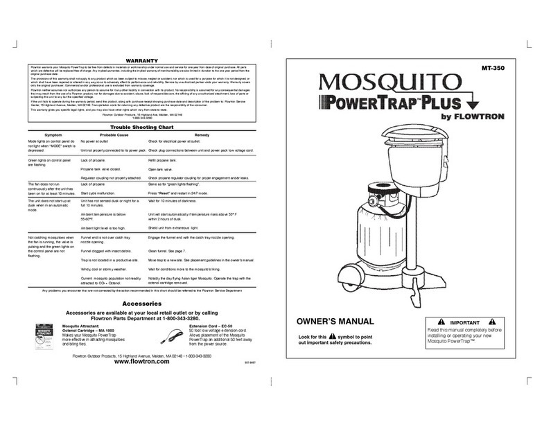 Flowtron POWERTRAP MT-350 User manual Flowtron POWERTRAP MT-350 User manual