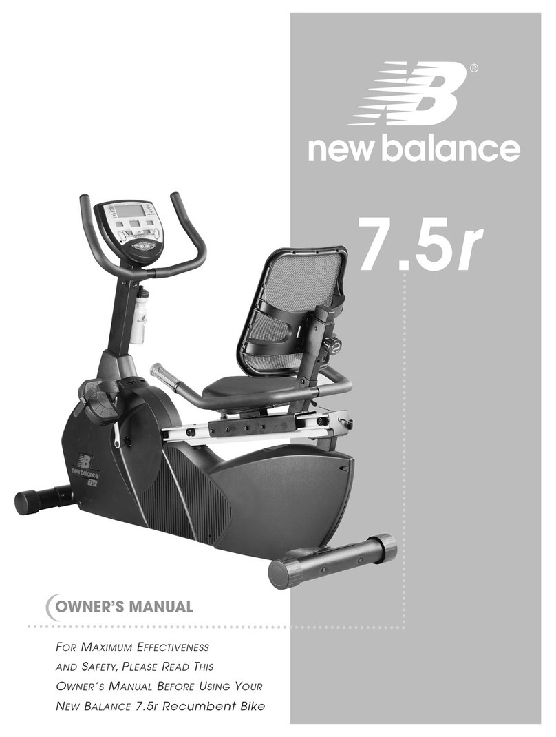 New Balance 7.5r owner's manual