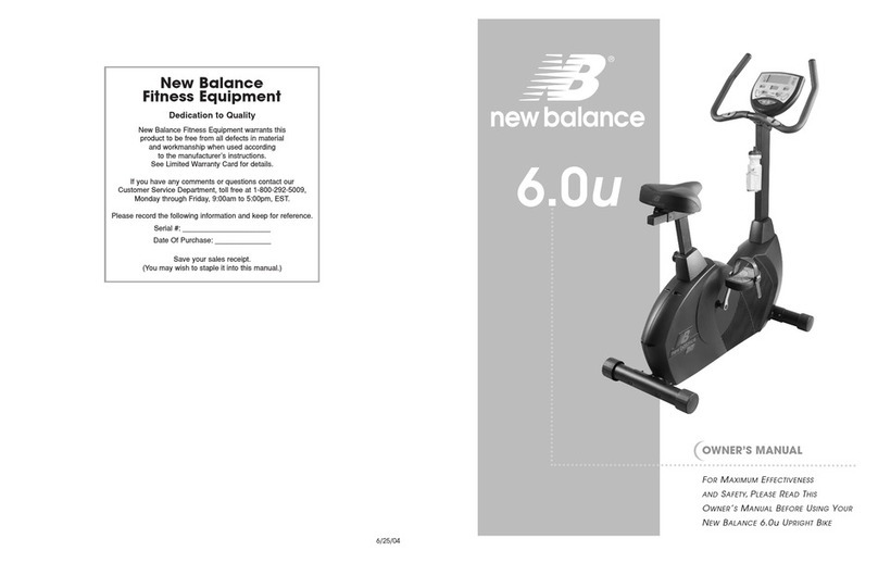 New Balance 6.0u owner's manual