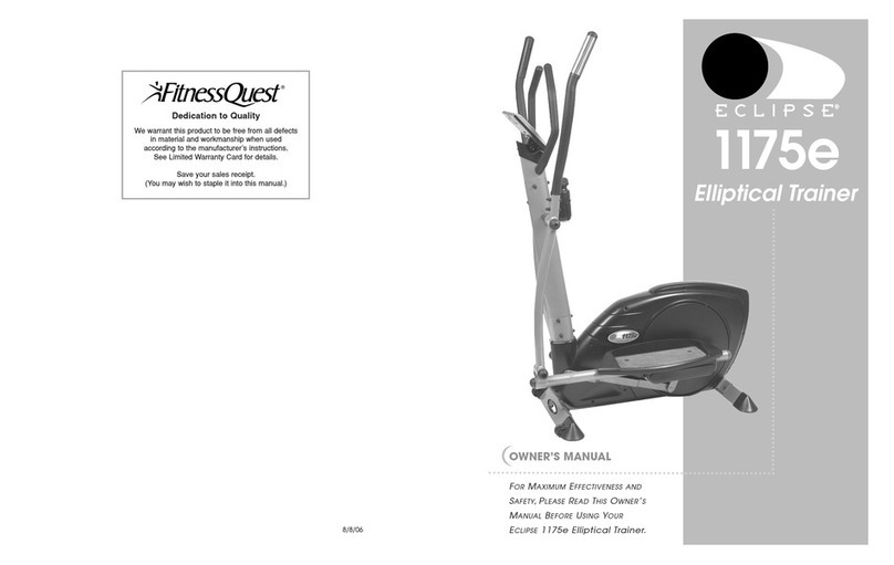 Fitness Quest Eclipse 1175e owner's manual Fitness Quest Eclipse 1175e owner's manual