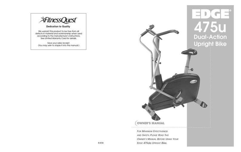 Fitness Quest EDGE 475u owner's manual