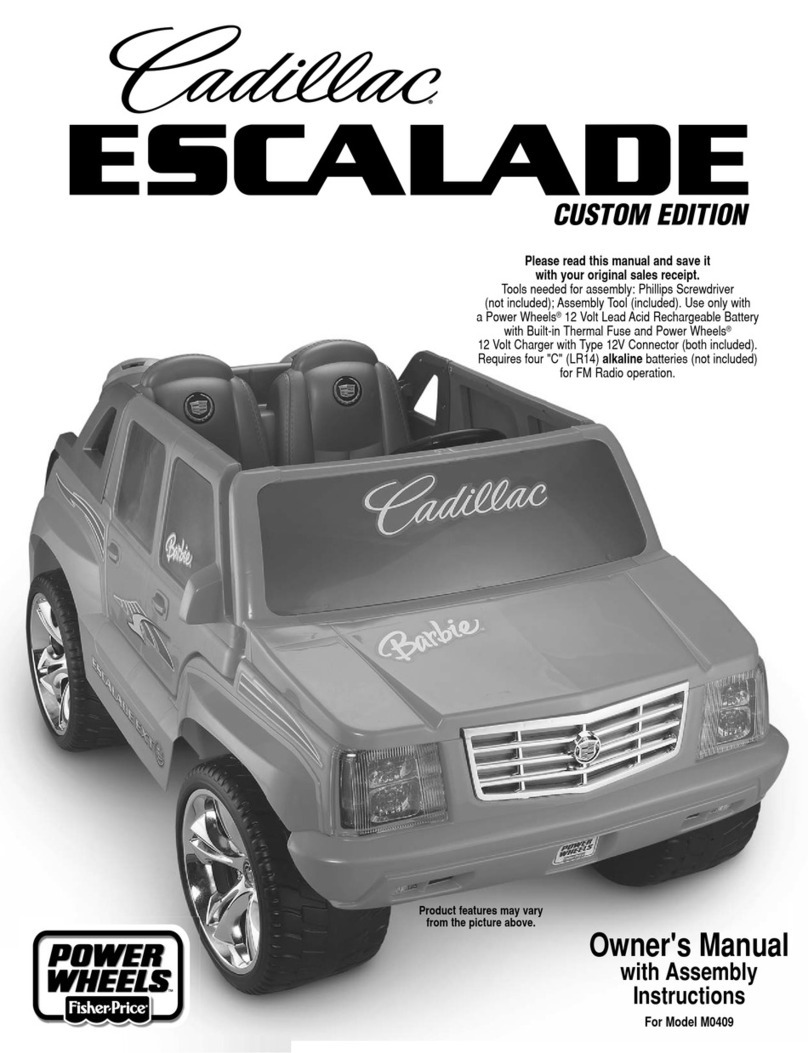 Fisher-Price Cadillac ESCALADE M0409 Owner's manual & assembly instructions