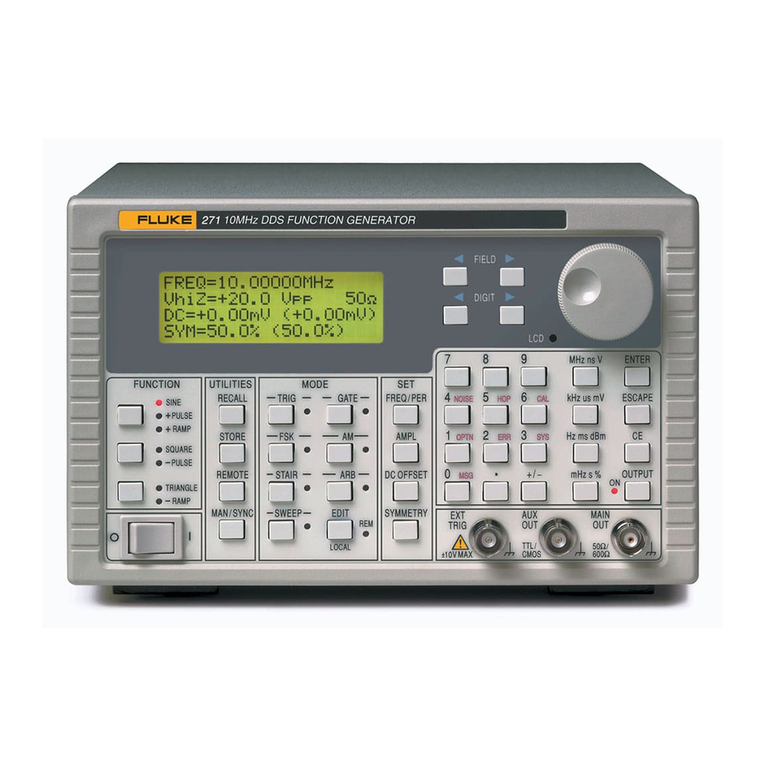 Fluke DDS Function Generator 271 Parts list manual Fluke DDS Function Generator 271 Parts list manual