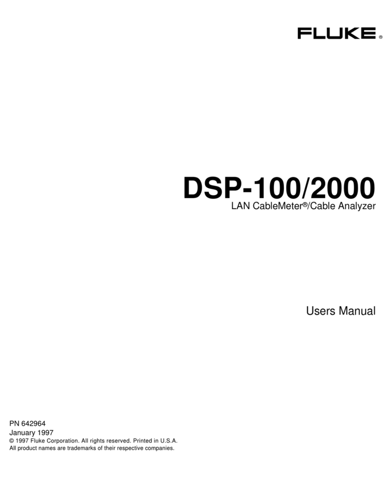 Fluke DSP-100 User manual Fluke DSP-100 User manual