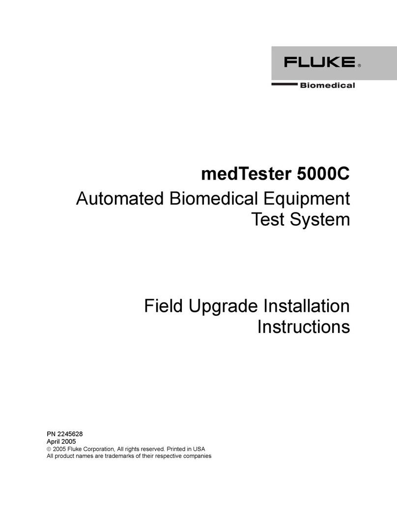 Fluke Network Device MedTester 5000C installation instructions Fluke Network Device MedTester 5000C installation instructions