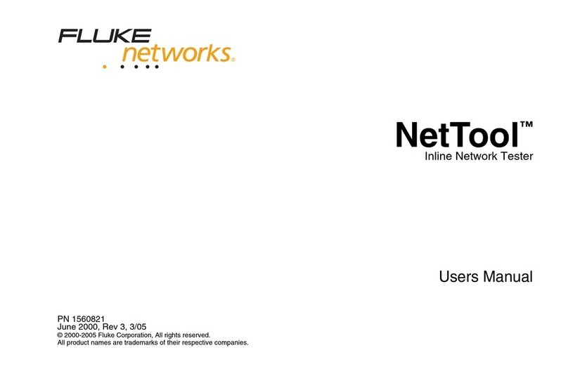 Fluke Network Tester user manual
