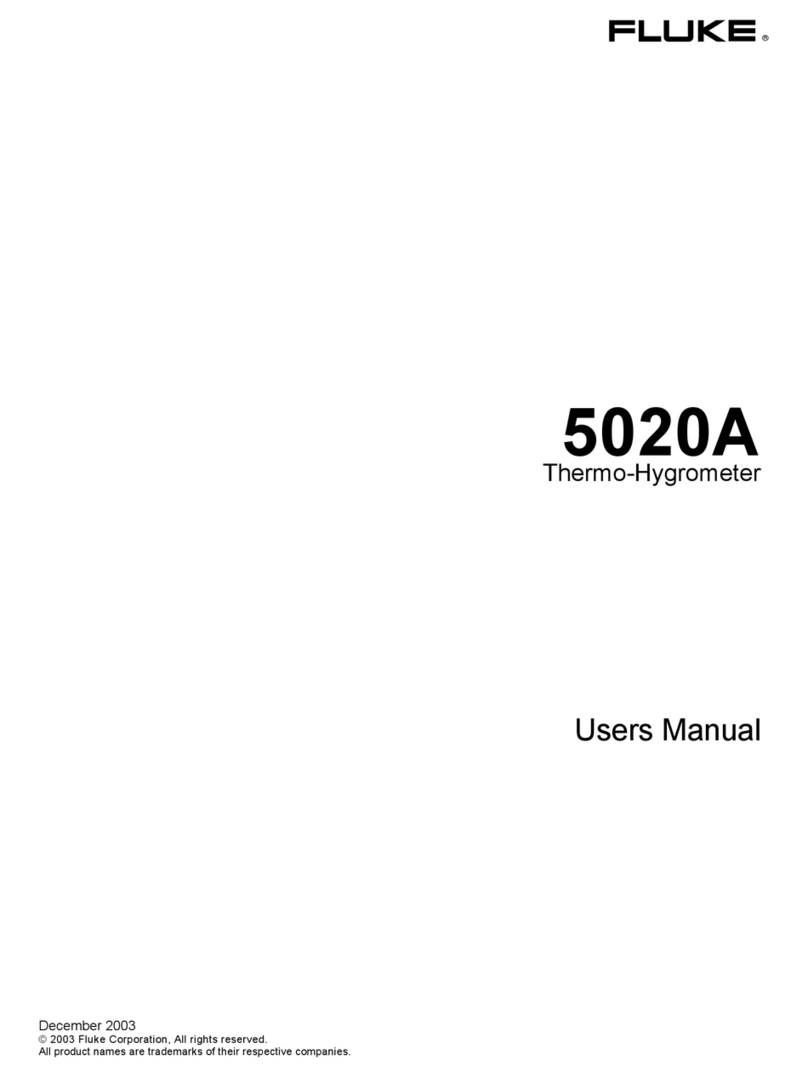 Fluke 5020AThermo-Hygrometer 5020A User manual Fluke 5020AThermo-Hygrometer 5020A User manual