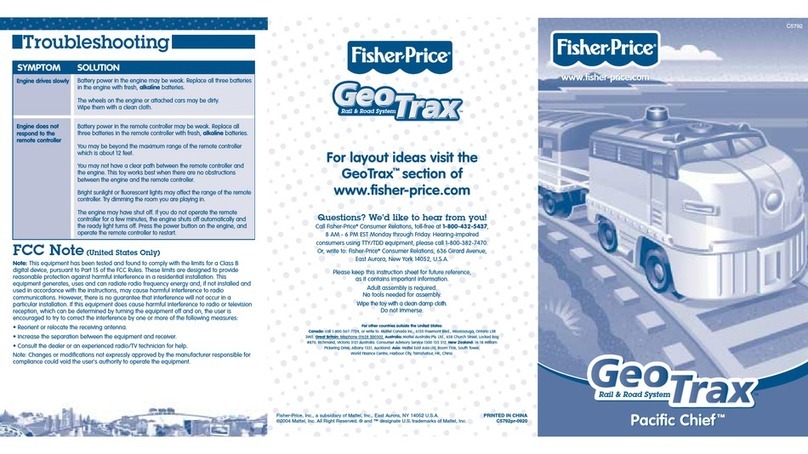 Fisher-Price GeoTrax Pacific Chief C5792 user manual