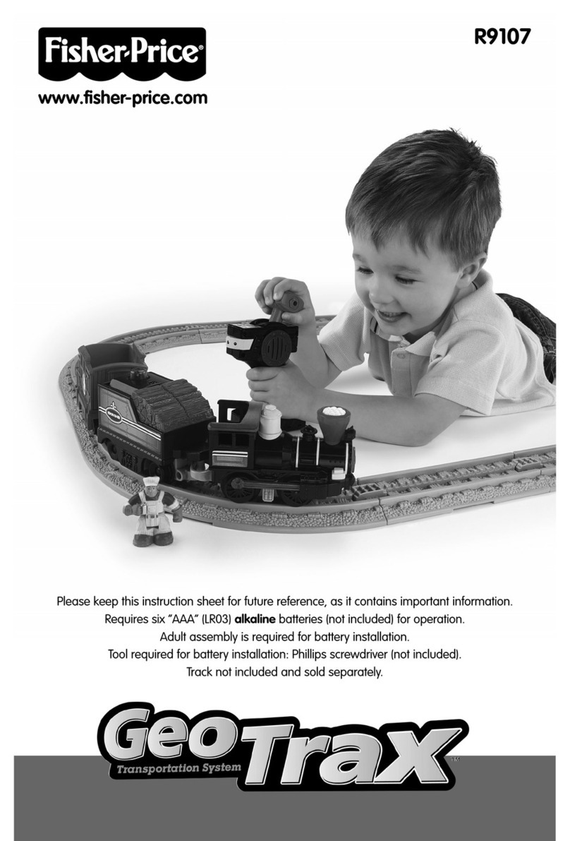 Fisher-Price GEOTRAX R9107 instruction sheet