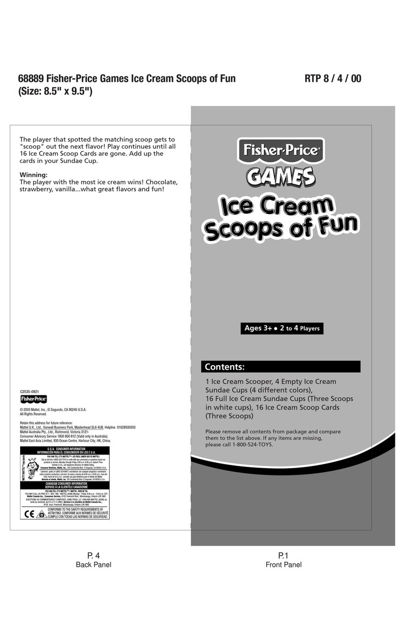 Fisher-Price Games Ice Cream Scoops of Fun 68889 user manual