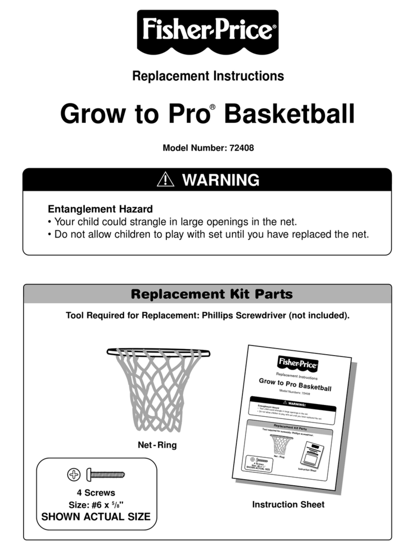 Fisher-Price GROW TO PRO BASKETBALL 72408 Replacement instructions
