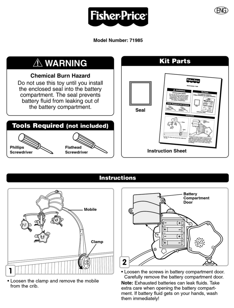 Fisher-Price 71985 instruction sheet