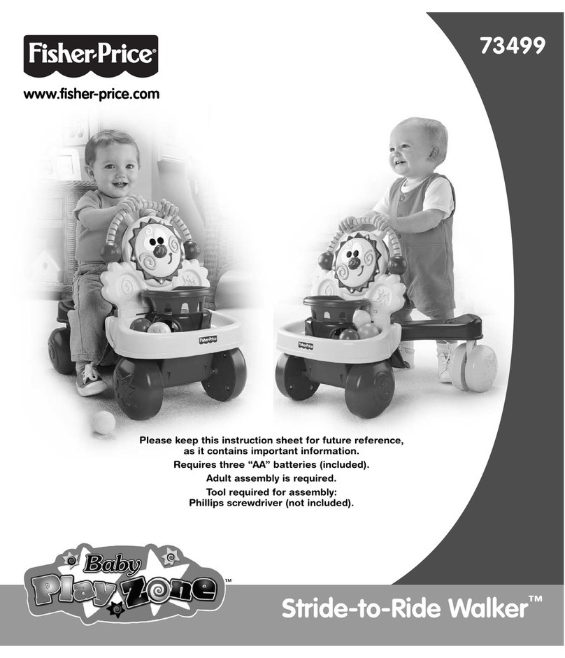 Fisher-Price STRIDE-TO-RIDE WALKER 73499 instruction sheet