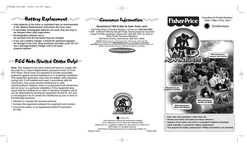 Fisher-Price WILD ADVENTURES 77897 User manual