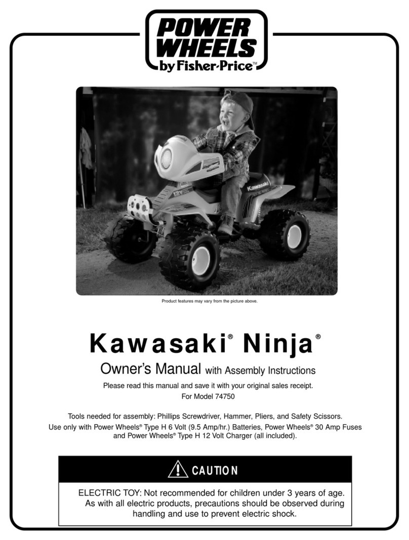 Fisher-Price KAWASAKI NINJA POWER WHEELS 74750 Owner's manual & assembly instructions Fisher-Price KAWASAKI NINJA POWER WHEELS 74750 Owner's manual & assembly instructions