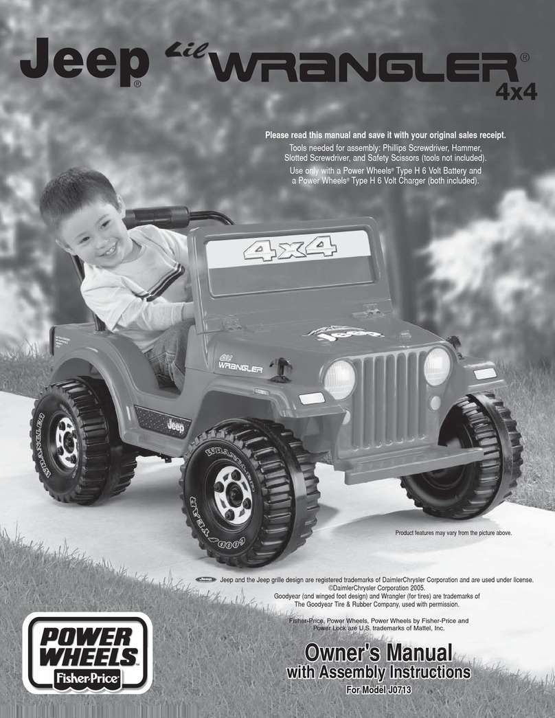Fisher-Price JEEP LIL WRANGLER 4X4 J0713 Owner's manual & assembly instructions