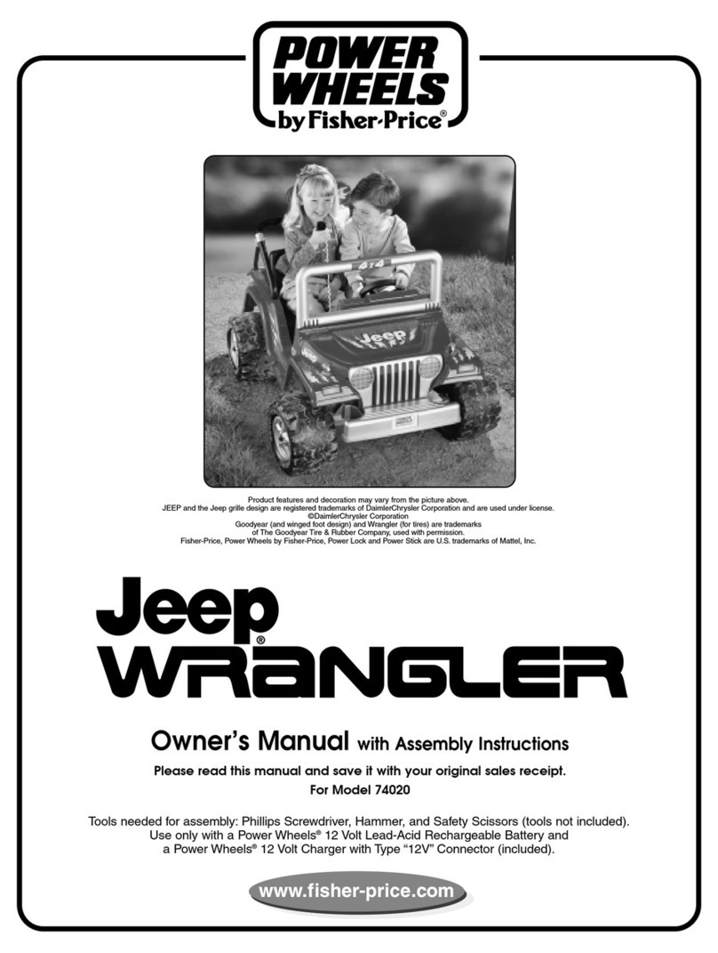 Fisher-Price JEEP WRANGLER 74020 Owner's manual & assembly instructions