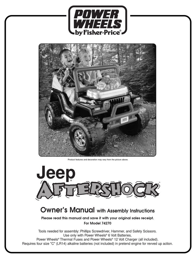 Fisher-Price JEEP AFTERSHOCK 74270 Owner's manual & assembly instructions