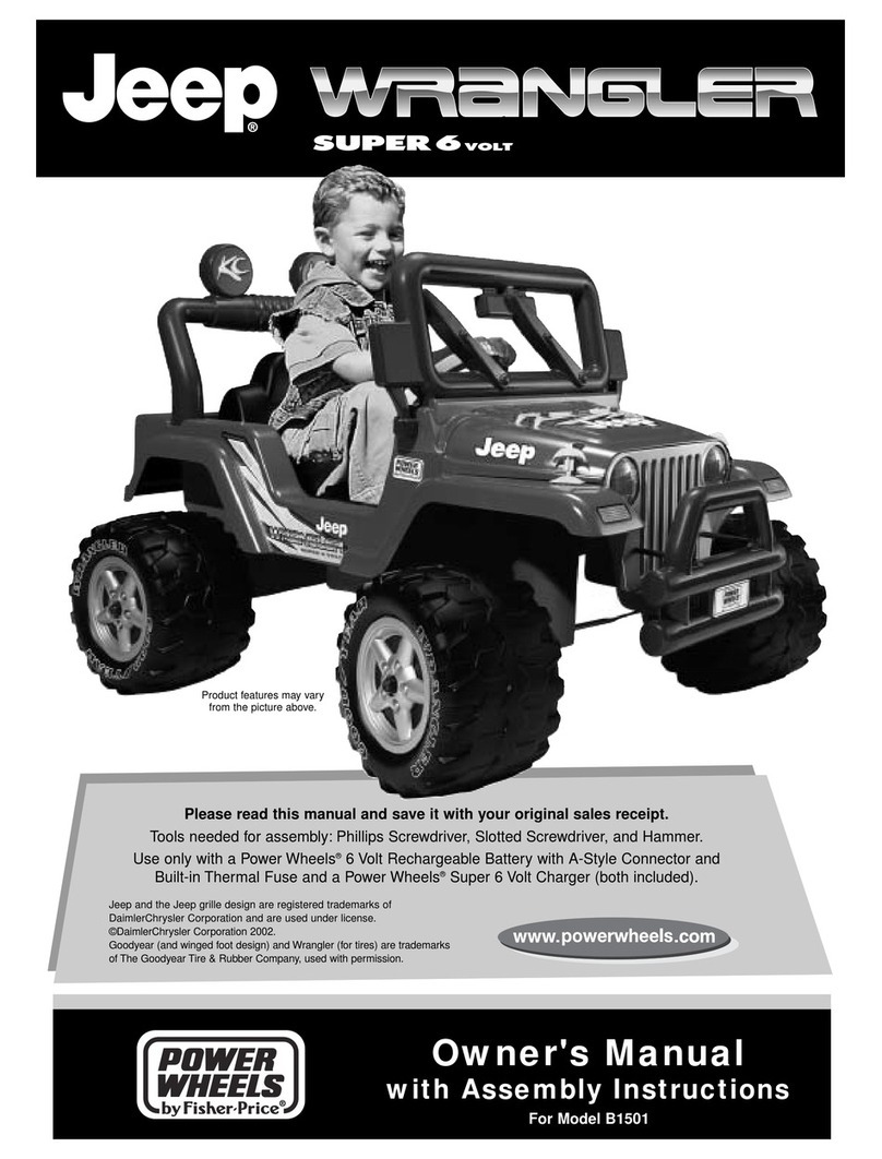 Fisher-Price JEEP Wrangler B1501 Owner's manual & assembly instructions