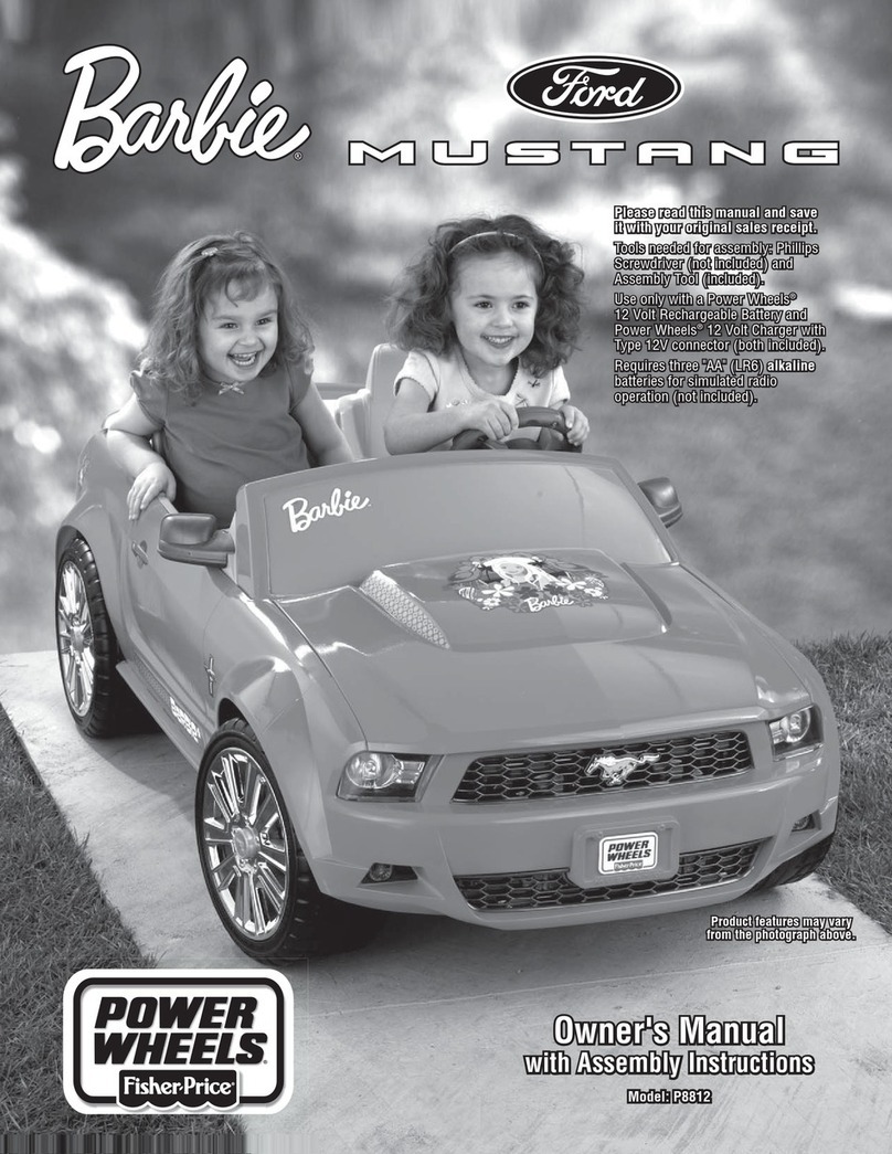 Fisher-Price POWER WHEELS P8812 Owner's manual & assembly instructions