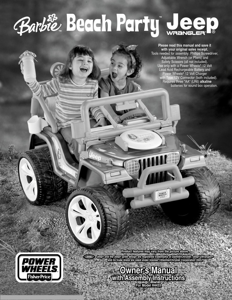 Fisher-Price POWER WHEELS H4433 Owner's manual & assembly instructions Fisher-Price POWER WHEELS H4433 Owner's manual & assembly instructions
