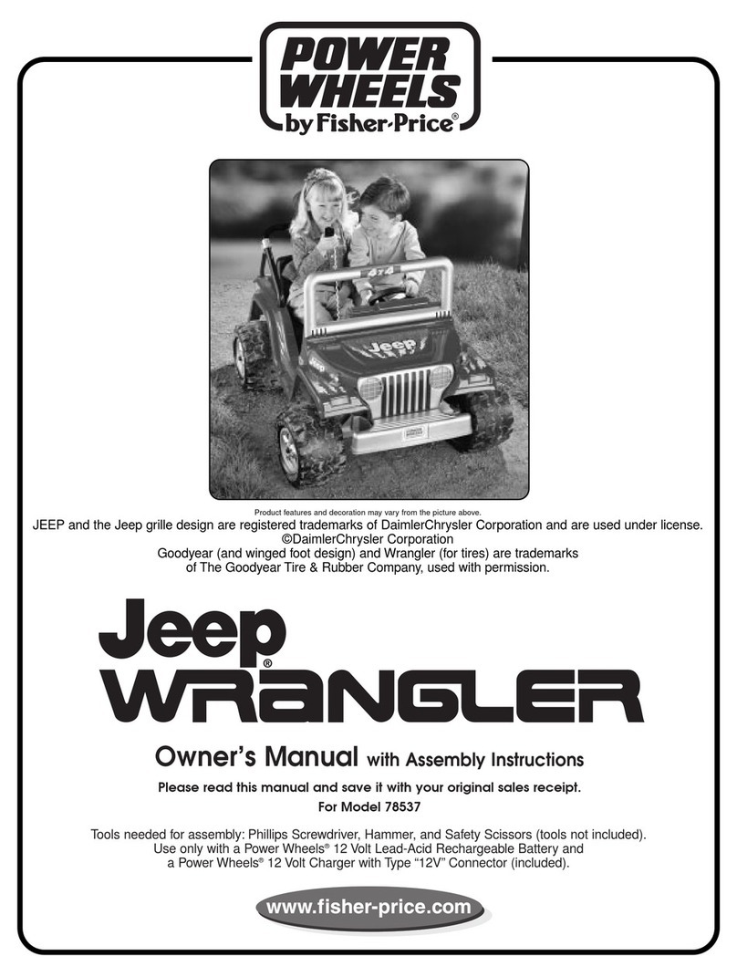 Fisher-Price POWER WHEELS 78537 Owner's manual & assembly instructions