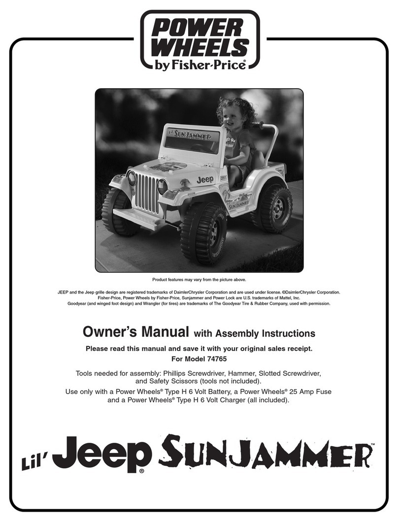 Fisher-Price POWER WHEELS 74765 Use and care manual Fisher-Price POWER WHEELS 74765 Use and care manual