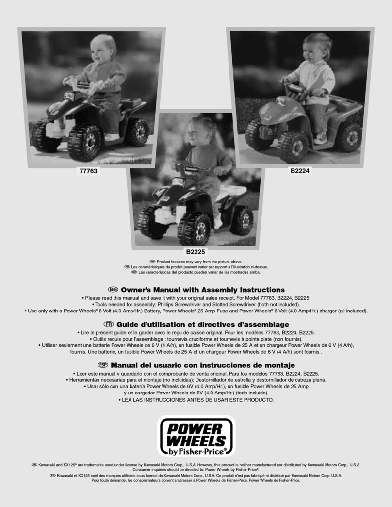 Fisher-Price Power Wheels 77763 Owner's manual with assembly instructions Fisher-Price Power Wheels 77763 Owner's manual with assembly instructions