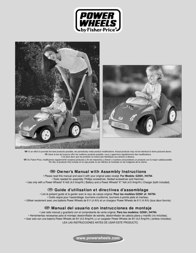 Fisher-Price Power Wheels G2581 Owner's manual with assembly instructions Fisher-Price Power Wheels G2581 Owner's manual with assembly instructions